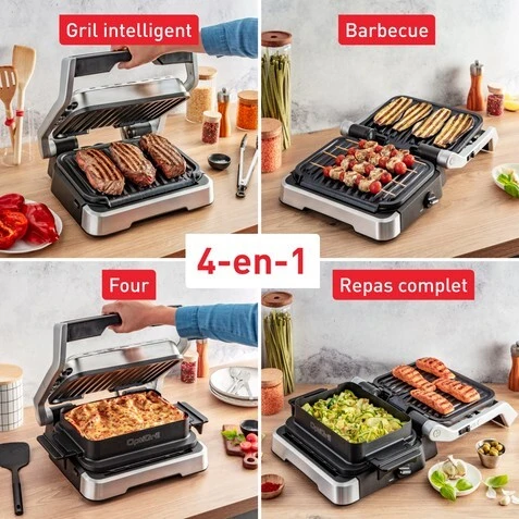 Grill À Viande TEFAL OptiGrill 4in1 2100W 9 programmes  grill  électrique