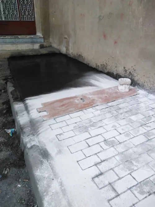 Béton imprimé et résine époxy