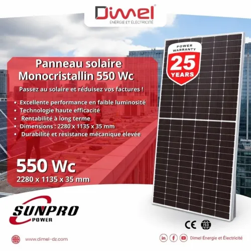 PANNEAU SOLAIR SUNPRO  550w/165w/100w/20w