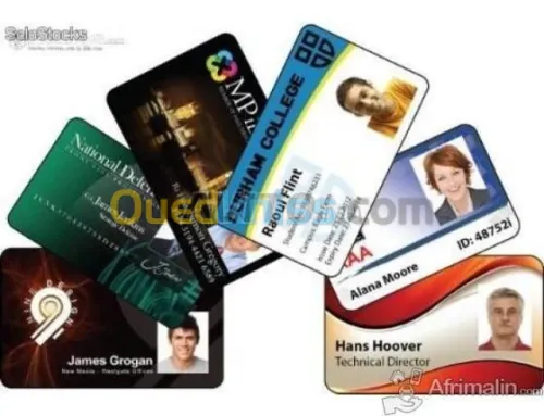 Impression badges PVC et Cartes PVC خدمة طباعة كروت الهوية