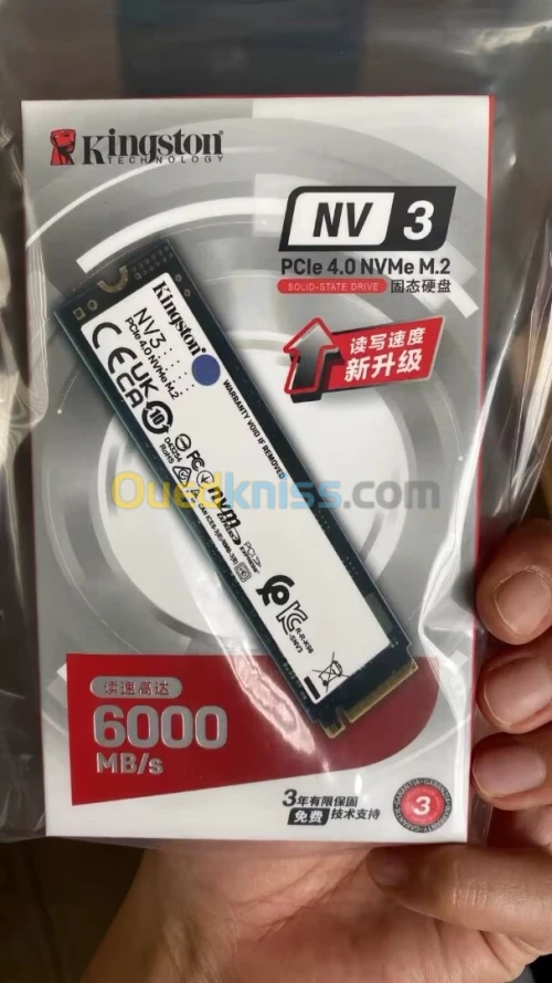SSD NVME KINGSTON NV3 Gen4 1To 6000mo/s