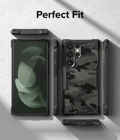 Ringke Coque Samsung Galaxy S23 Ultra Antichoc Protection Résistant aux Rayures Rigide Camo Black