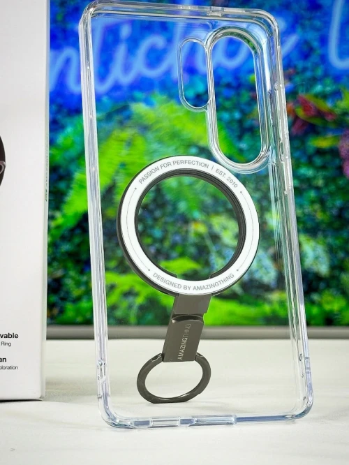 Antichoc Samsung Galaxy S26 Ultra Magsafe Ring Coque S26 Ultra Stand Support Magnétique Original Transparent