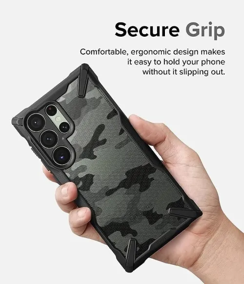 Antichoc Camo Black Samsung Galaxy S23 Ultra Solide Rigide Coque de Protection
