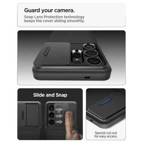 Antichoc Samsung S26 Ultra Spigen Optik Armor Original Coque Galaxy S26 Ultra Protection Camera Coulissante Case Made in Korea Haute de Gamme