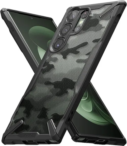 Ringke Coque Samsung Galaxy S23 Ultra Antichoc Protection Résistant aux Rayures Rigide Camo Black