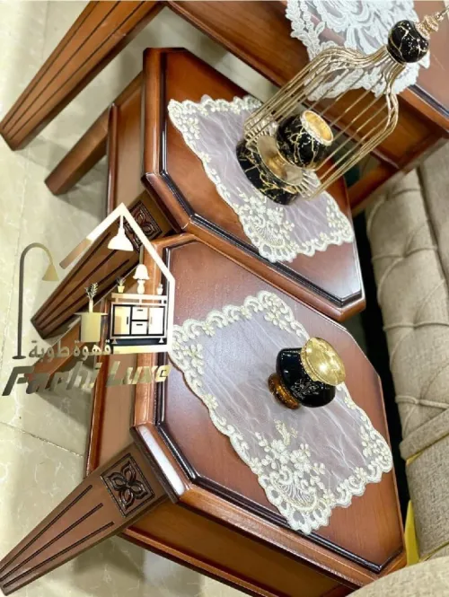 Table basse en bois hêtre avec deux petite tabla table