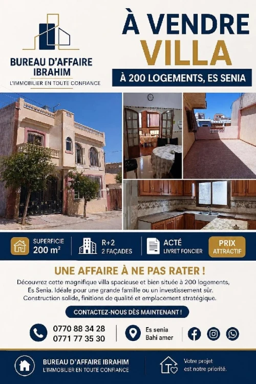Vente Villa Oran Es senia