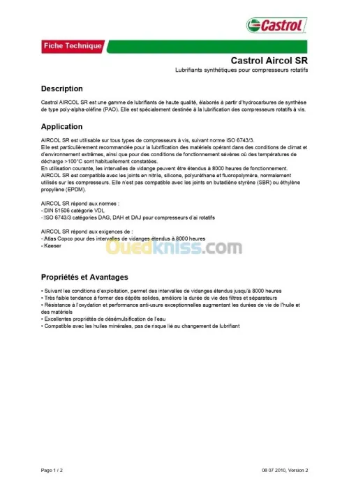  HUILE COMPRESSEUR 46 SYNTHETIQUE - BIDON 20L