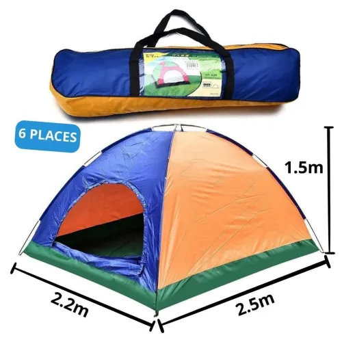 Tent camping 6 place manuelle 