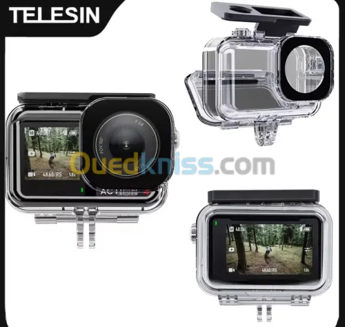 Caisson étanche 45m Telesin pour Dji osmo action 5 pro action 4 et action 3