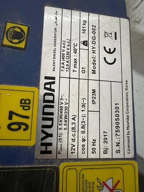 Groupe électrogène hyundai 