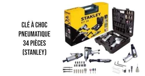Clé à choc pneumatique 34 pièces 