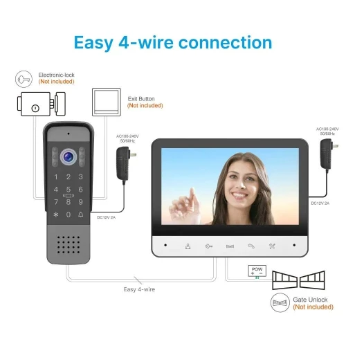 Visiophone Wifi RL-B7BID-TY Digicode intégre  فيديو فون ويفي