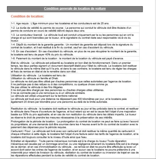 Logiciel gestion location Voiture