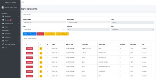 Logiciel gestion Transport marchandise