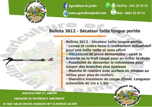sécateur longue portée bellota 