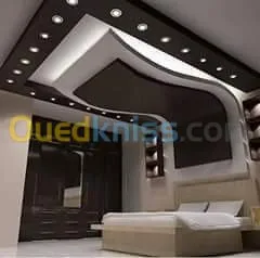 Plafond placo plâtre BA13 & PVC p