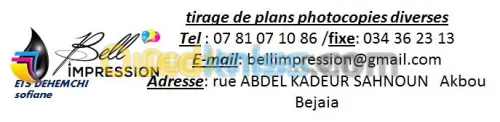 tirage des plans 
