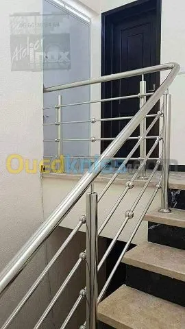 Rampe d'escalier inox et garde corps  