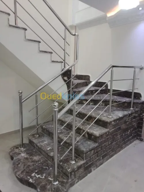 Rampe d'escalier inox et garde corps  