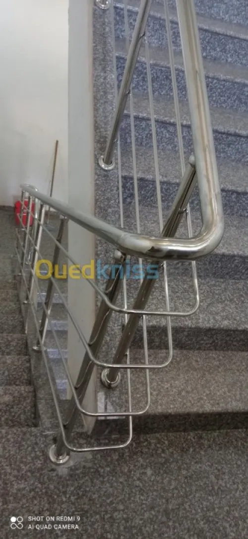 Rampe d'escalier inox et garde corps  