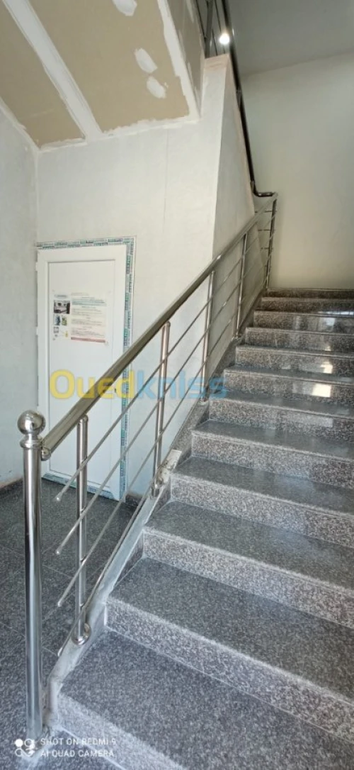 Rampe d'escalier inox et garde corps  
