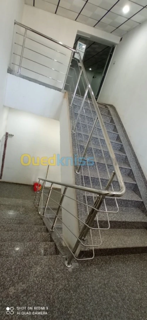 Rampe d'escalier inox et garde corps  