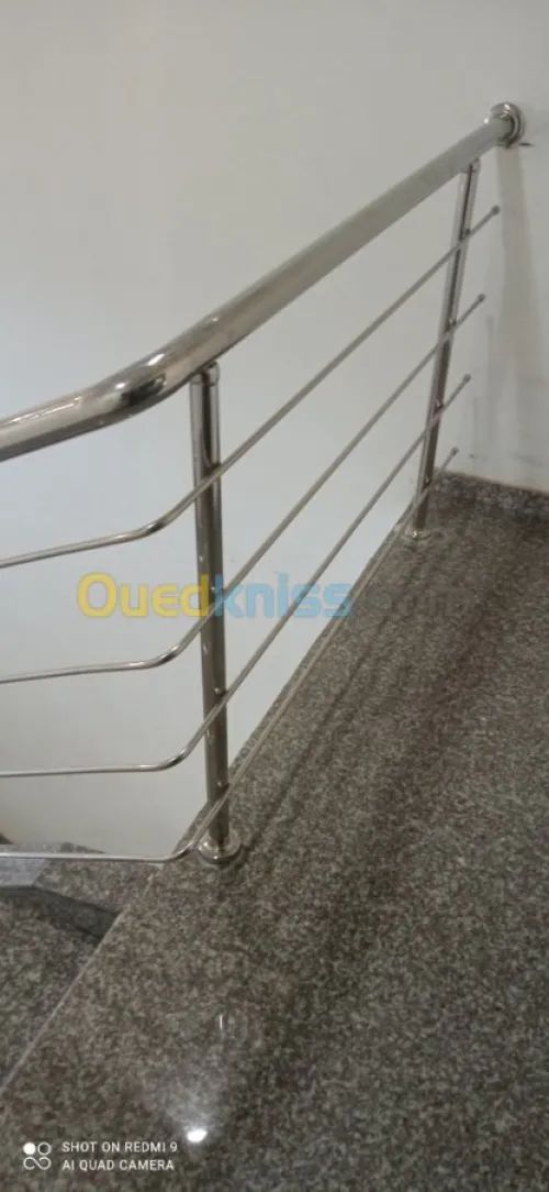 Rampe d'escalier inox et garde corps  