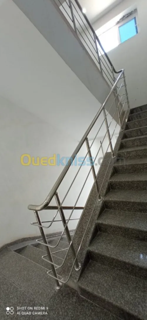 Rampe d'escalier inox et garde corps  