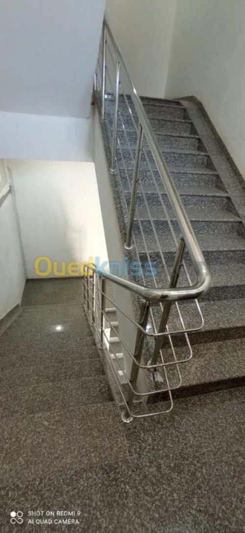 Rampe d'escalier inox et garde corps  