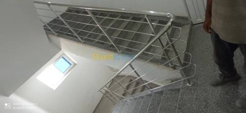 Rampe d'escalier inox et garde corps  