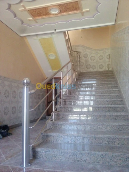Rampe d'escalier inox et garde corps  