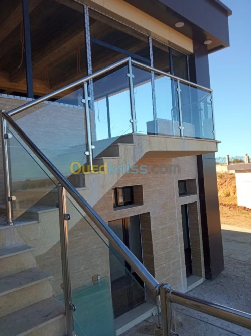 Rampe d'escalier inox et garde corps  