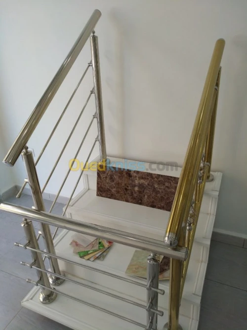 Rampe d'escalier inox et garde corps  