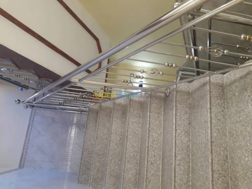  rampe d'escalier en inox et verre 