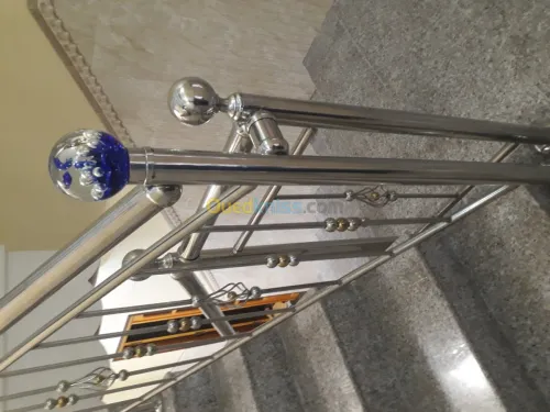  rampe d'escalier en inox et verre 