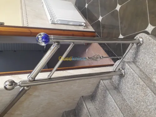  rampe d'escalier en inox et verre 