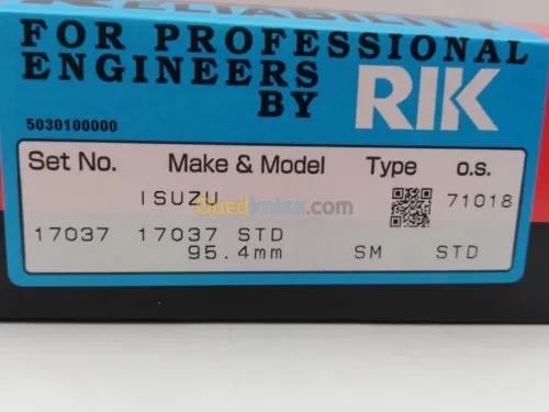 SEGMENT MOTEUR RIK RIKEN 4JA1 4JB1