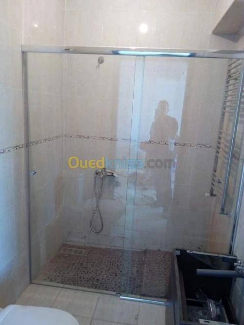 Cabine de douche verre trempé italien 