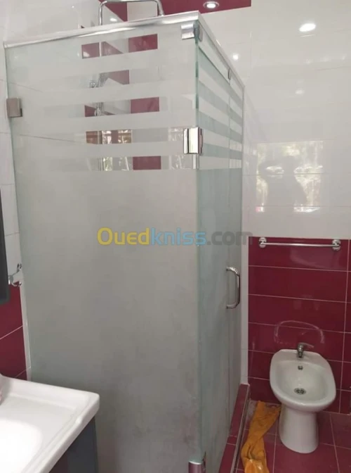 Cabine de douche verre trempé italien 