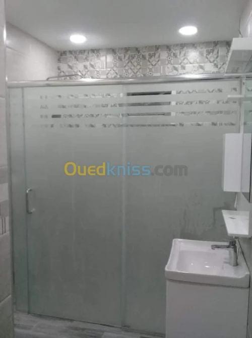 Cabine de douche verre trempé italien 