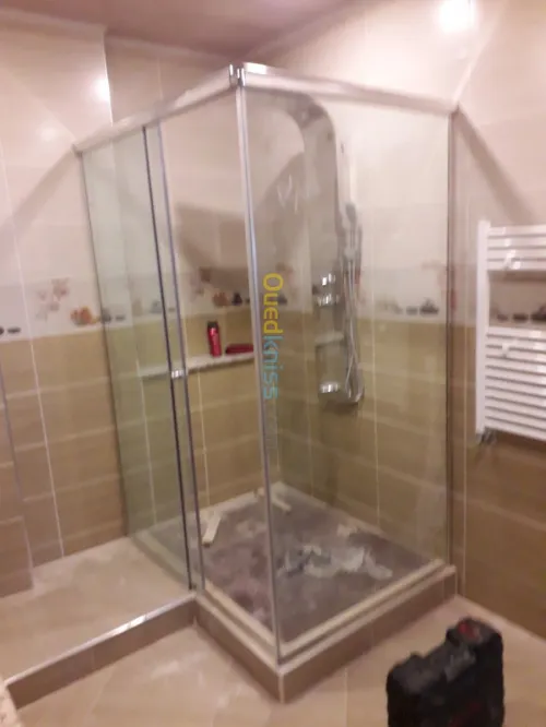 Cabine de douche verre trempé italien 