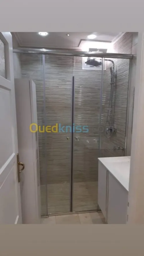 Cabine de douche verre trempé italien 