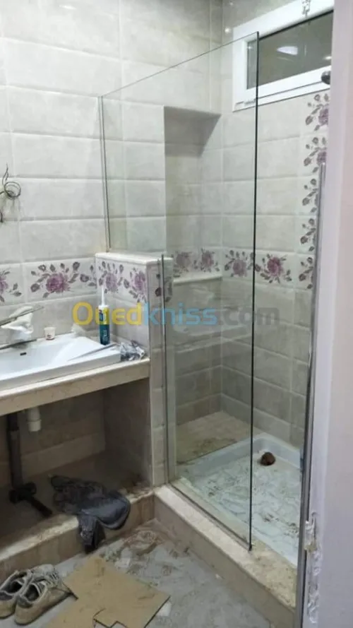 Cabine de douche verre trempé italien 