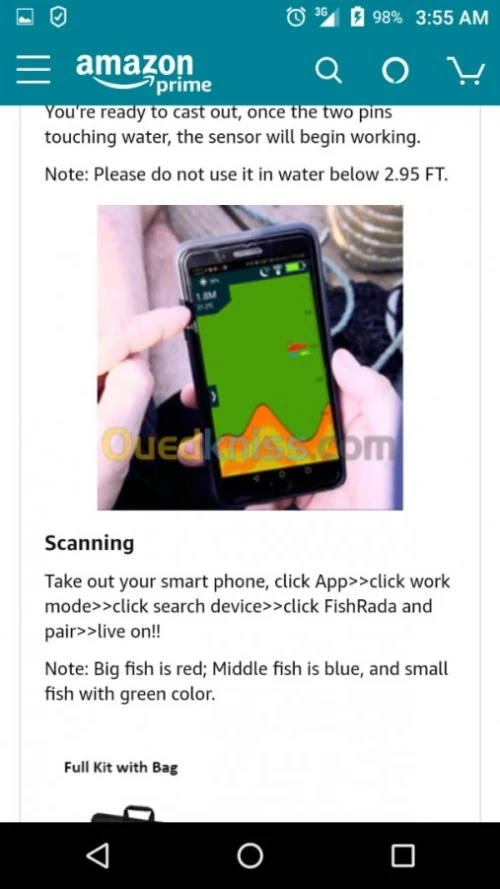 Détecteur de poisson de sonar ZACX