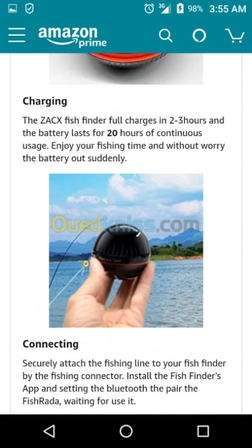 Détecteur de poisson de sonar ZACX