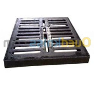 Grille avaloir en fonte à cadre + clapet d'avaloir (fonte+metal)