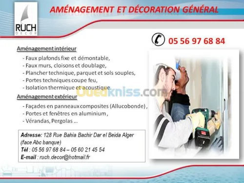 Aménagement interieur et éxterieur 
