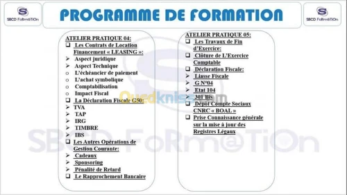 Formation en Comptabilité et Fiscalité